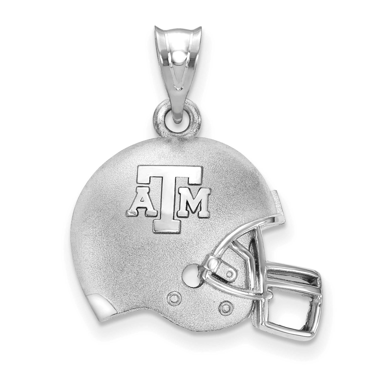 Texas A And M University T-A-M Football Helmet Pendant Sterling Silver Rhodium-plated SS505TAM, UPC…