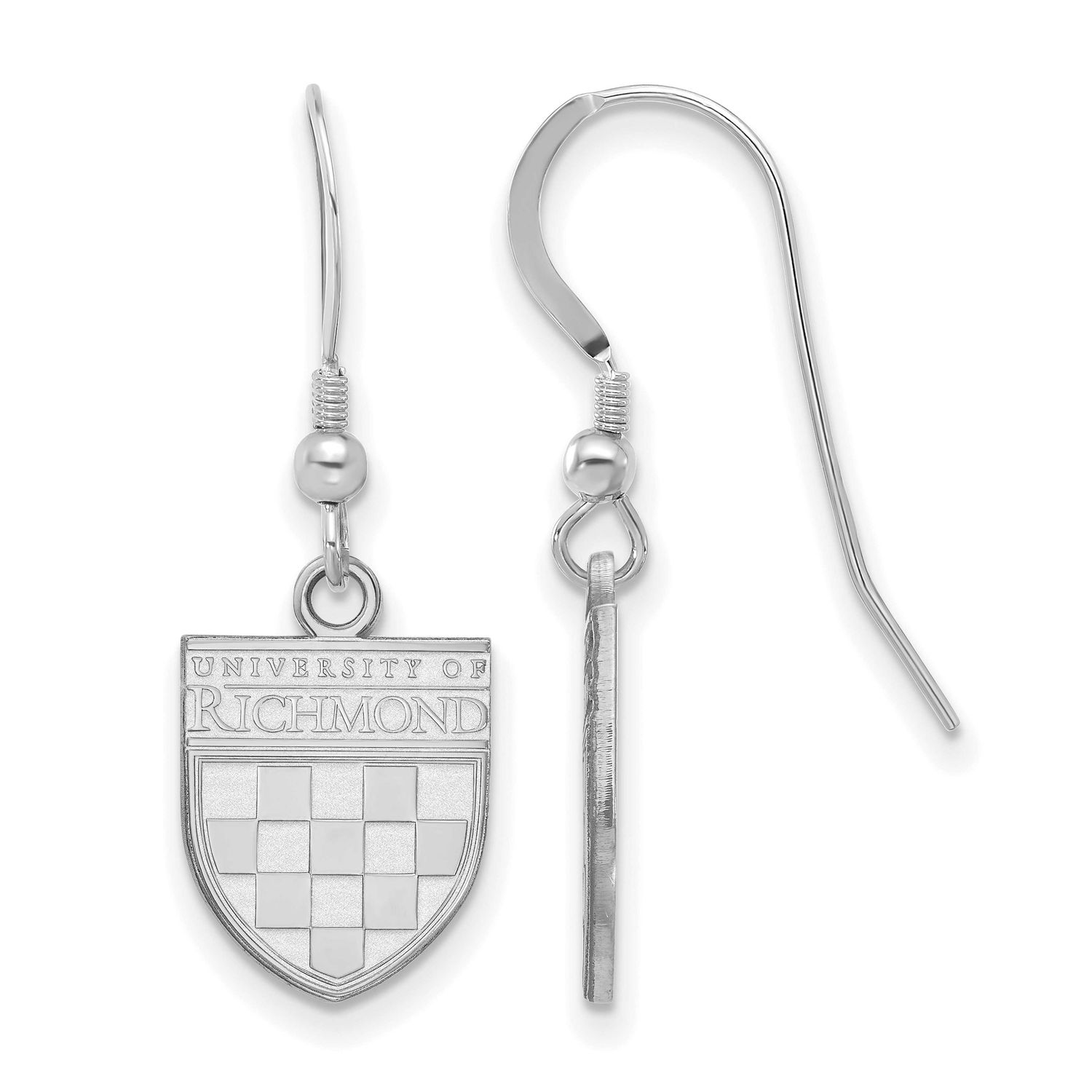 La University of Richmond Small Dangle Earring Wire Sterling Silver Rhodium-plated SS016URV, UPC: 1…
