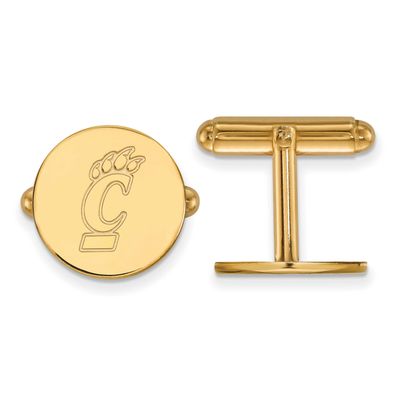 University of Cincinnati Cufflinks Gold-plated Sterling Silver GP010UC, UPC: 886774911595