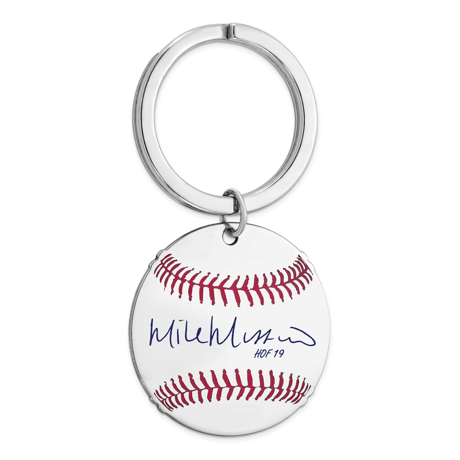 Mike Mussina Hall of Fame Signature Epoxy Baseball Keychain Sterling Silver SSHF03MM19, UPC: