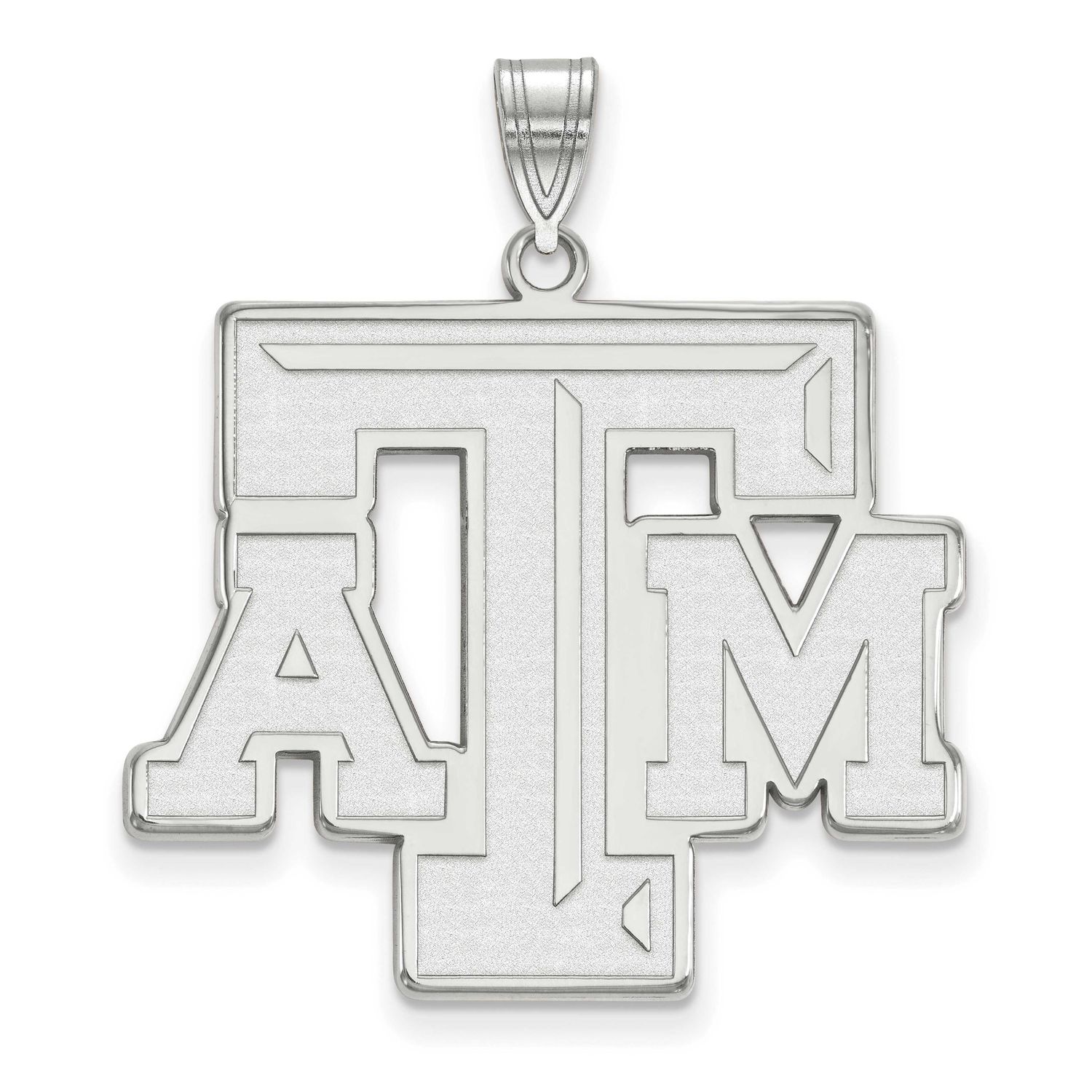 Texas A And M University T-A-M Extra Large Pendant Sterling Silver Rhodium-plated SS005TAM, UPC: 88…