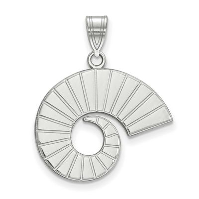 Colorado State University Ram Horn Large Pendant Sterling Silver Rhodium-plated SS006COS, UPC: 8867…