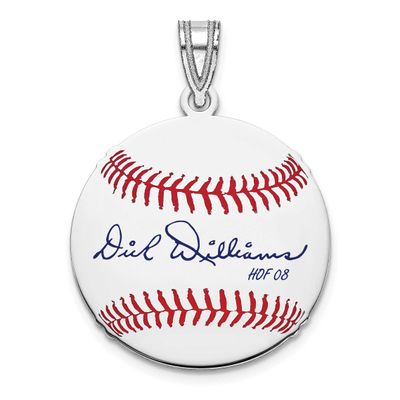 Dick Williams Hall of Fame Signature Small Epoxy Baseball Pendant Sterling Silver SSHF11DW08, UPC: