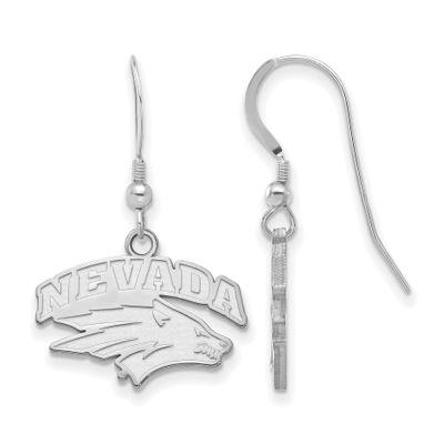 University of Nevada Small Dangle Earrings Sterling Silver Rhodium-plated SS003UNR, UPC: 8867747249…