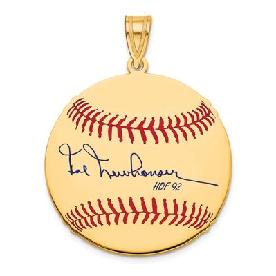 Hal Newhouser Hall of Fame Signature Medium Epoxy Baseball Pendant 10k Gold 1YHF10HN92, UPC: