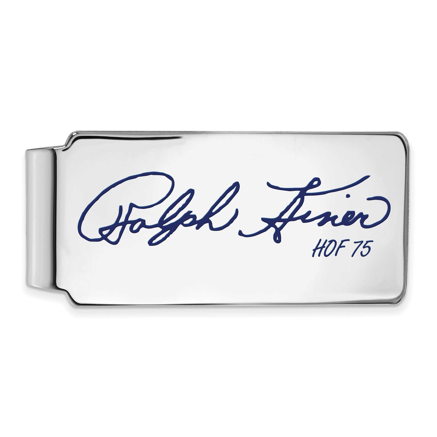 Ralph Kiner Hall of Fame Signature Epoxy Money Clip Sterling Silver SSHF04RK75, UPC: