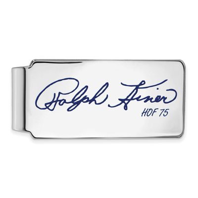 Ralph Kiner Hall of Fame Signature Epoxy Money Clip Sterling Silver SSHF04RK75, UPC: