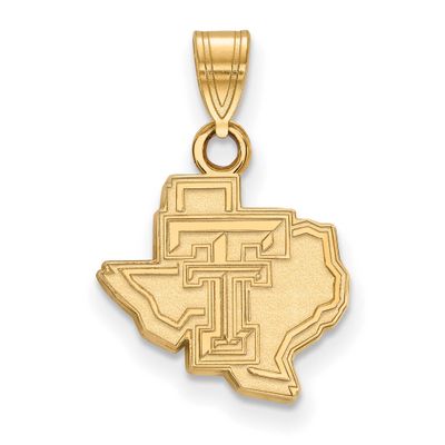 Texas Tech University State Outline Small Pendant 10k Gold 1Y044TXT, UPC: 886774817569