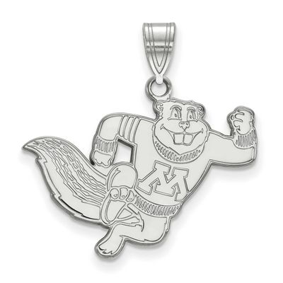 University of Minnesota Gopher Large Pendant Sterling Silver Rhodium-plated SS026UMN, UPC: 88677471…