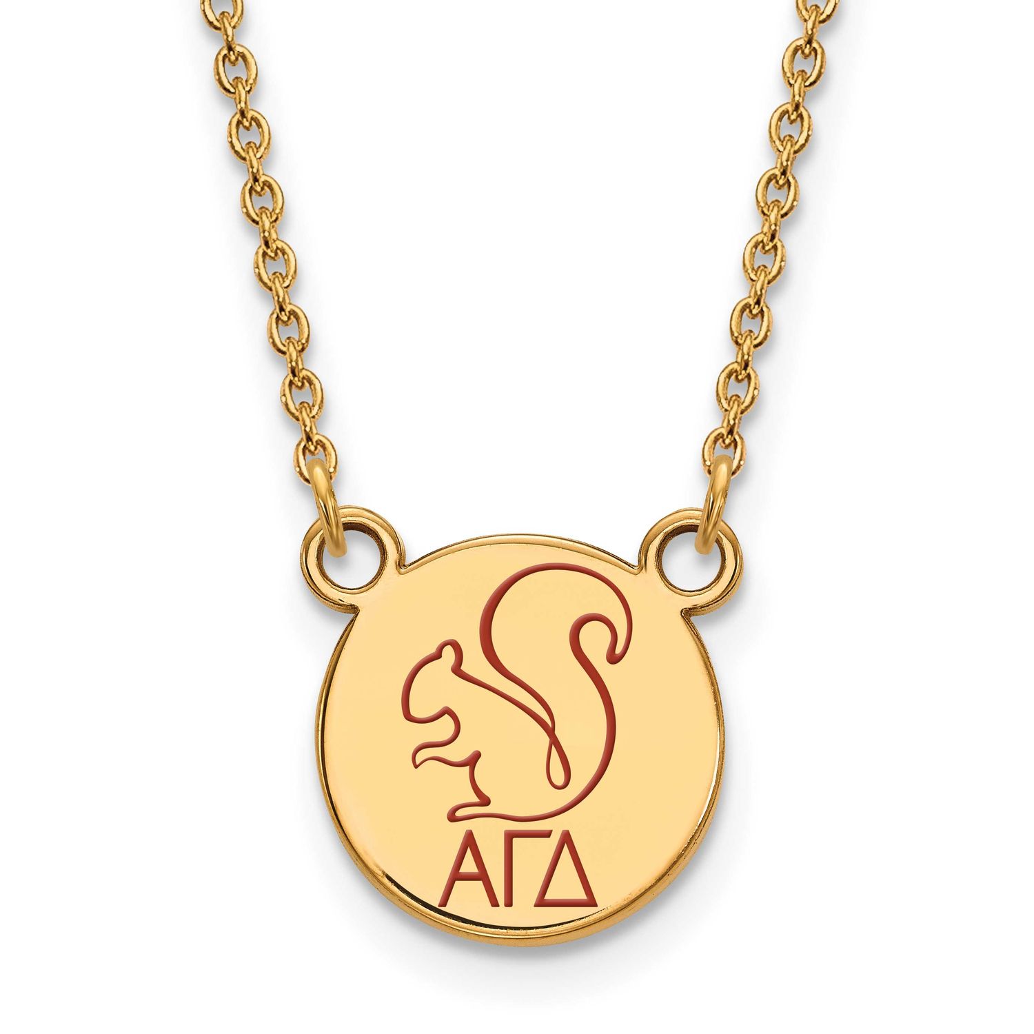 Alpha Gamma Delta Extra Small Enl Pend with Necklace Gold-plated Sterling Silver GP044AGD-18, UPC: …