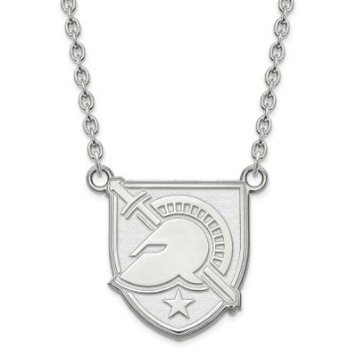 U.S. Military Academy Letter A Large Pendant 18 Inch Necklace Sterling Silver Rhodium-plated SS012U…