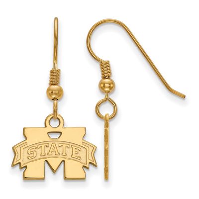 Mississippi State University Extra Small Dangle Earring Gold-plated Sterling Silver GP006MSS, UPC: …
