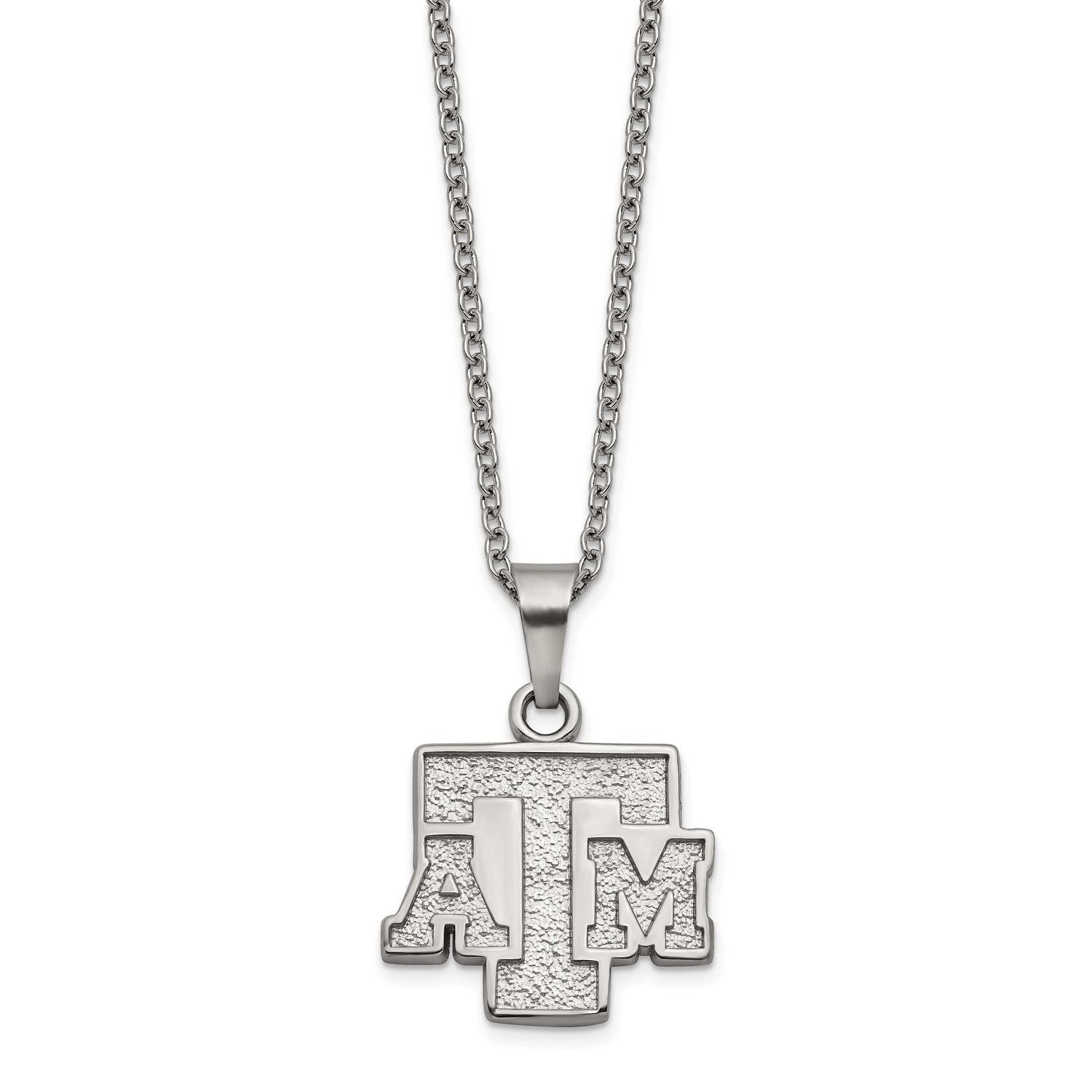 Texas A And M University T-A-M Pendant 18 Inch Necklace with 2 Inch Extender Stainless Steel ST516T…