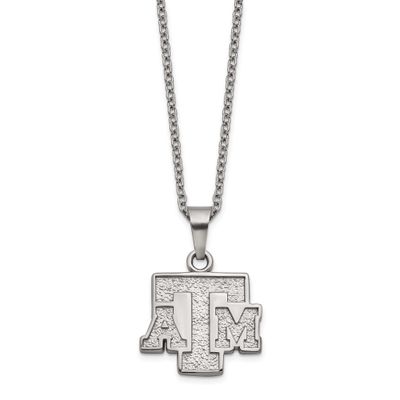 Texas A And M University T-A-M Pendant 18 Inch Necklace with 2 Inch Extender Stainless Steel ST516T…