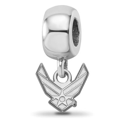 U.S. Air Force Extra Small Dangle Bead Charm Sterling Silver Rhodium-plated SS027USAF, UPC: 1911012…