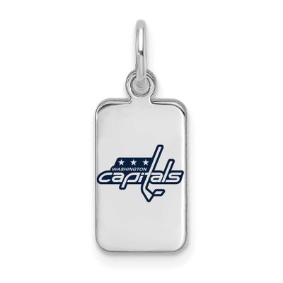 NHL Washington Capitals Enamel Tag Pendant Sterling Silver Rhodium-plated SS126CAP, UPC: 1969041844…