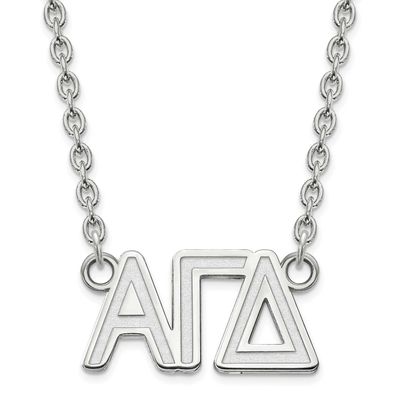 Alpha Gamma Delta Medium Pend with Necklace Sterling Silver Rhodium-plated SS007AGD-18, UPC: 886774…