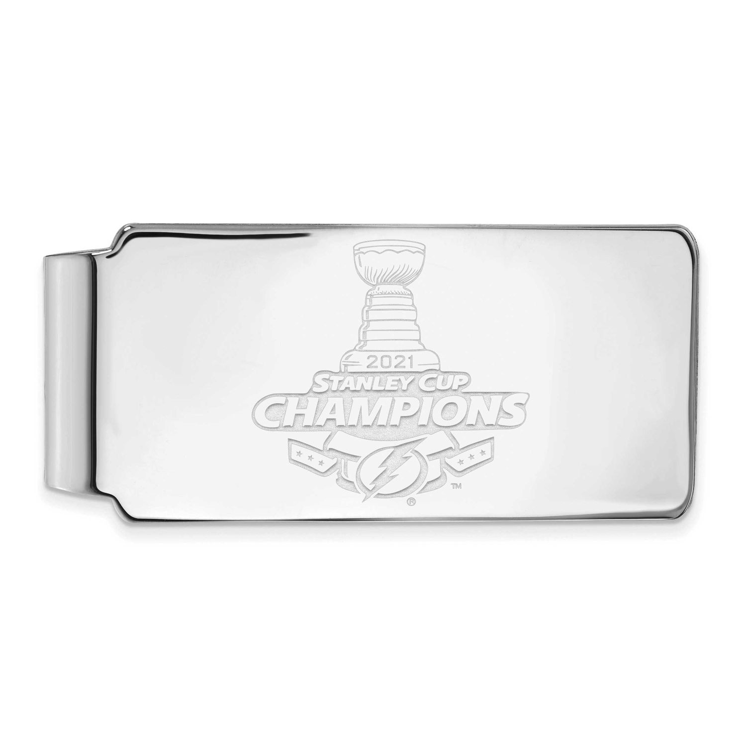 2021 Stanley Cup Champions Tampa Bay Lightning Money Clip Sterling Silver SS011LIG21, UPC:
