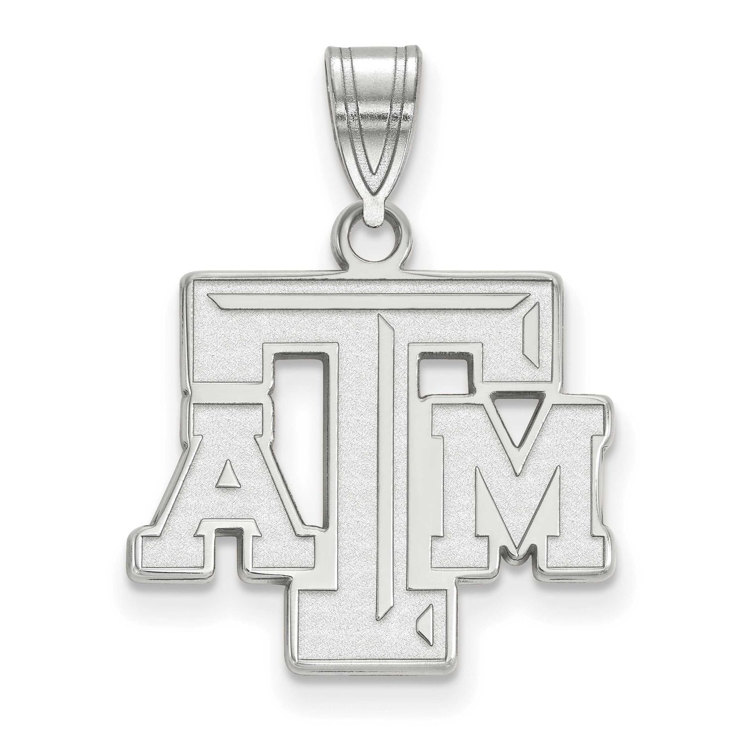 Texas A And M University T-A-M Medium Pendant 14k White Gold 4W003TAM, UPC: 886774829302