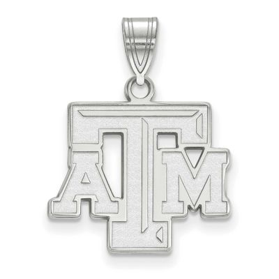 Texas A And M University T-A-M Medium Pendant 14k White Gold 4W003TAM, UPC: 886774829302