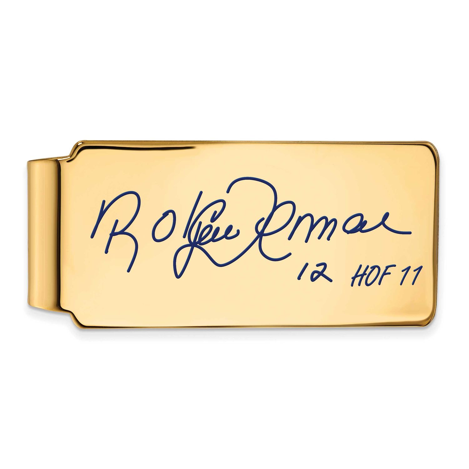 Roberto Alomar Hall of Fame Signature Epoxy Money Clip Gold-plated Sterling Silver GPHF04RA11, UPC: