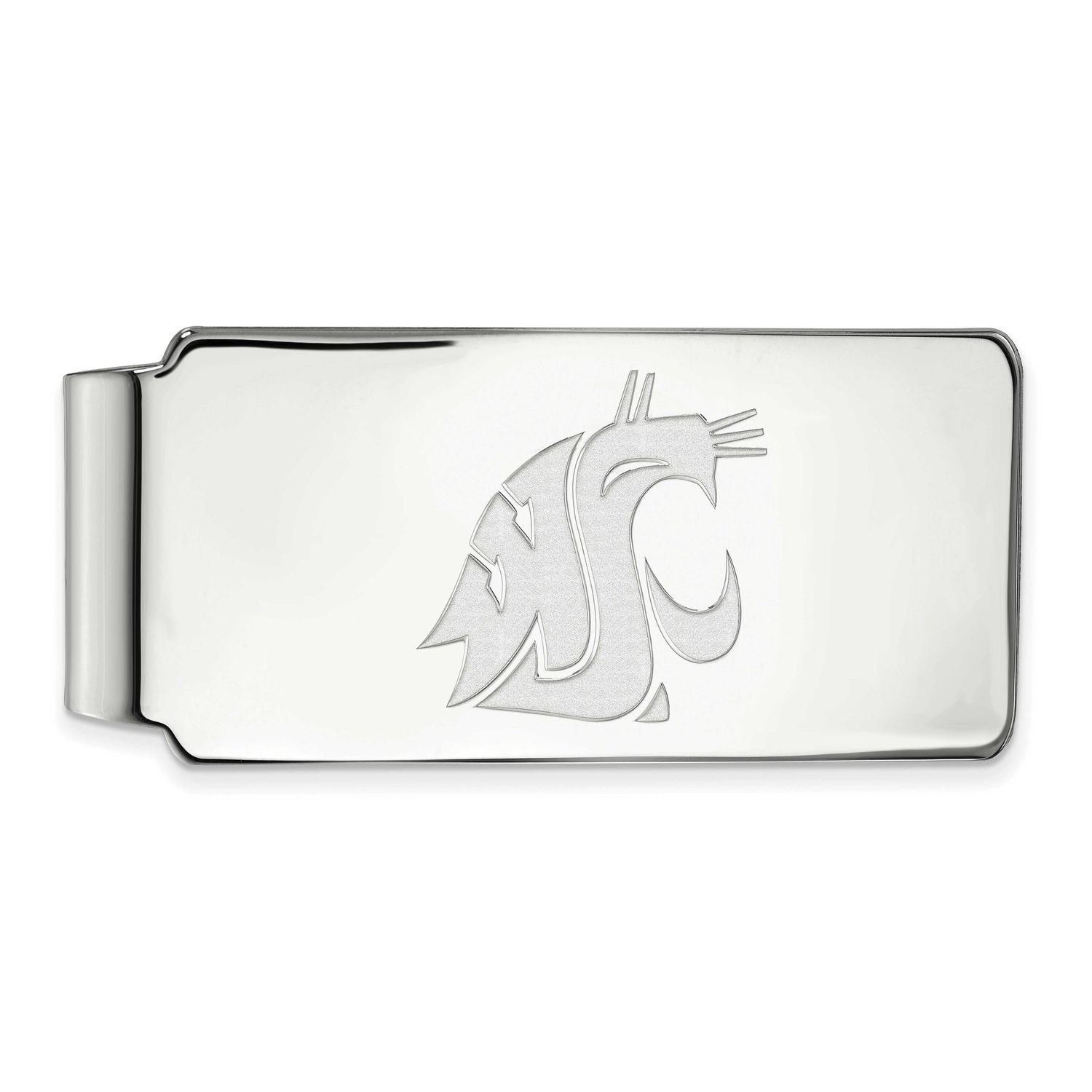 Washington State University Cougar Money Clip Sterling Silver Rhodium-plated SS018WAS, UPC: 8867747…