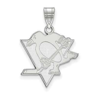 Pittsburgh Penguins Large Pendant 10k White Gold 1W004PEN, UPC: 191101127526