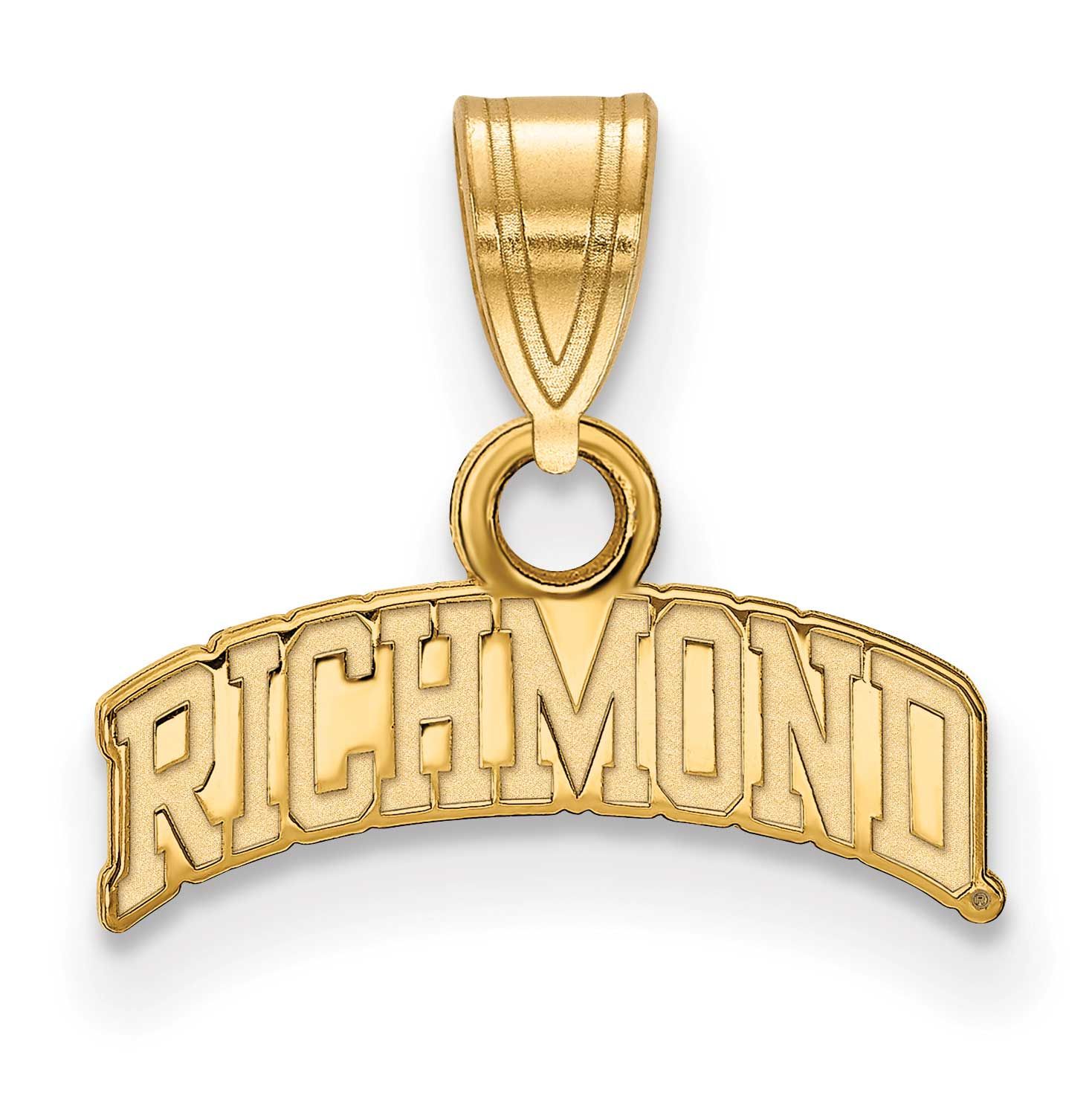University of Richmond Small Script Pendant 10k Gold 1Y028URV, UPC: 191101780653