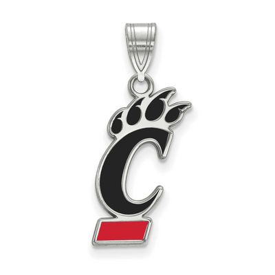 University of Cincinnati Large Enameled Pendant Sterling Silver Rhodium-plated SS019UC, UPC: 886774…