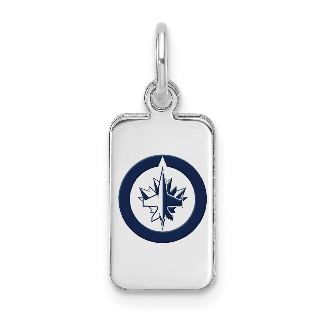 NHL Winnipeg Jets Enamel Tag Pendant Sterling Silver Rhodium-plated SS126JTS, UPC: 196904184424