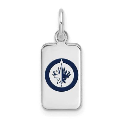 NHL Winnipeg Jets Enamel Tag Pendant Sterling Silver Rhodium-plated SS126JTS, UPC: 196904184424