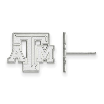 Texas A And M University T-A-M Small Post Earrings Sterling Silver Rhodium-plated SS070TAM, UPC: 88…