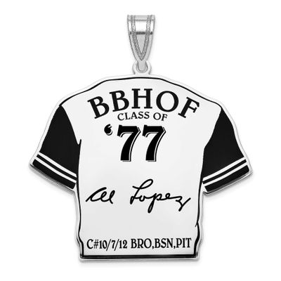 Al Lopez Hall of Fame Signature Epoxy Jersey Pendant Sterling Silver SSHF01AL77, UPC: