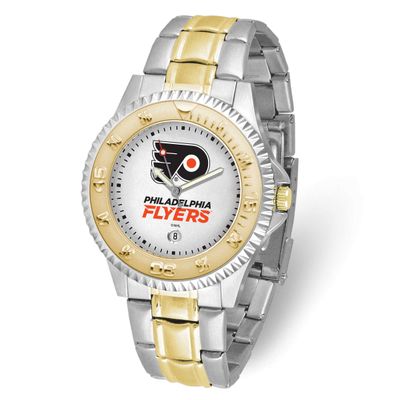 Gametime NHL Philadelphia Flyers Competitor Two-Tone Quartz Watch with Date Stainless Steel XWM3382…