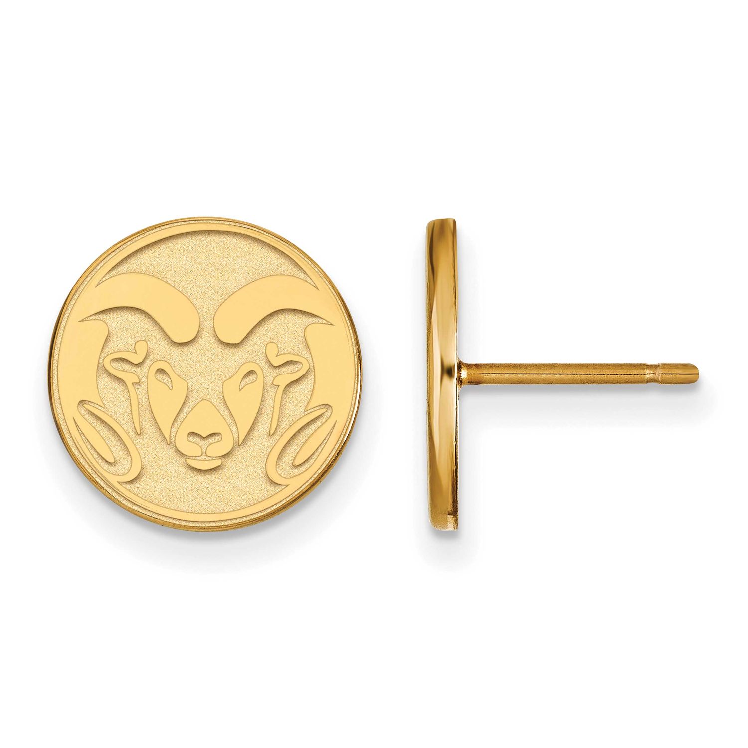 Colorado State University Ram Small Post Earrings 14k Gold 4Y004COS, UPC: 886774862095