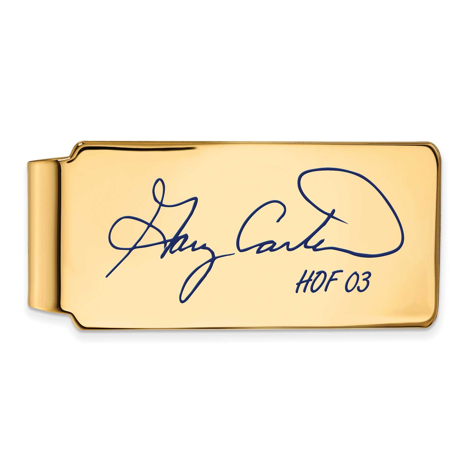 Gary Carter Hall of Fame Signature Epoxy Money Clip Gold-plated Sterling Silver GPHF04GC03, UPC: