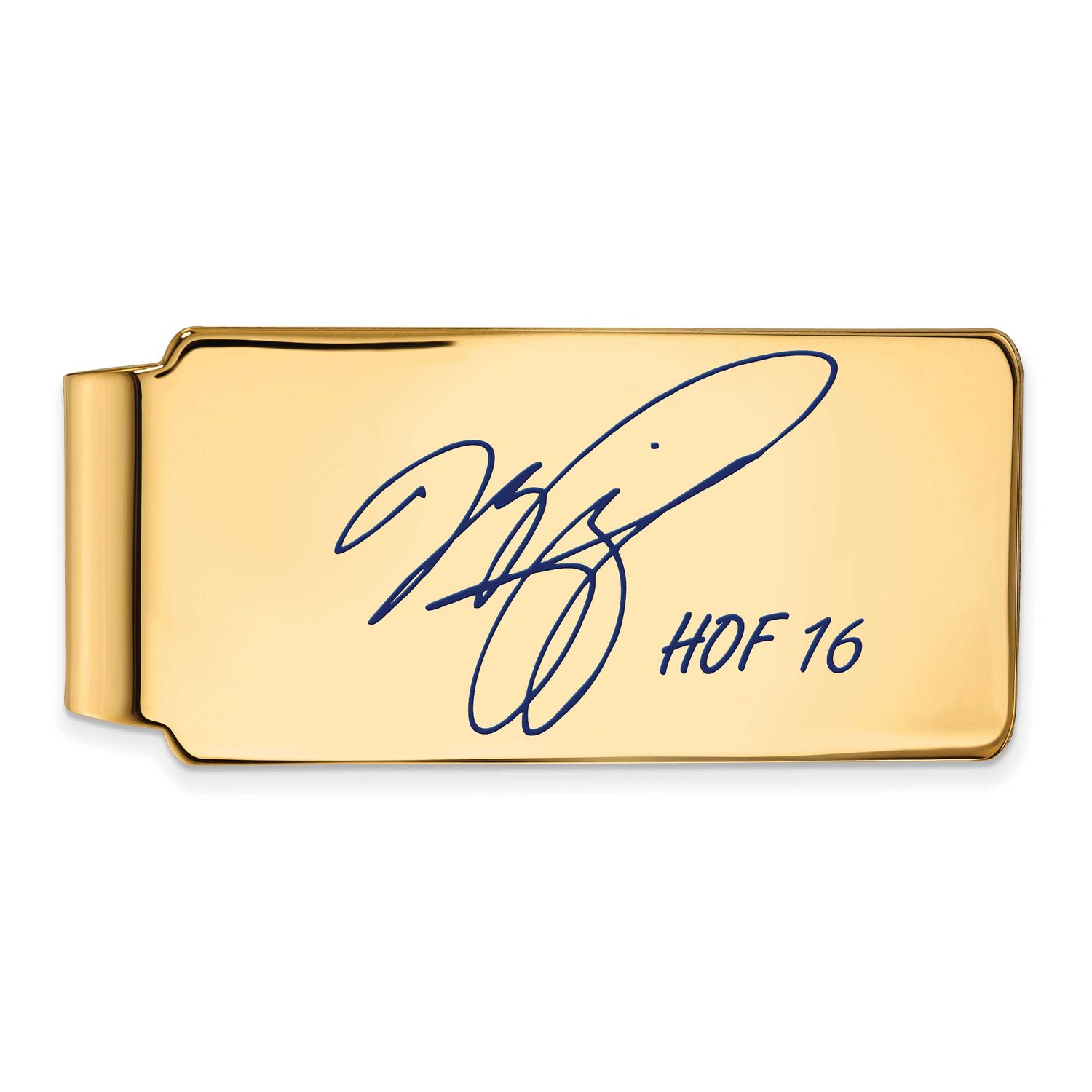 Mike Piazza Hall of Fame Signature Epoxy Money Clip Gold-plated Sterling Silver GPHF04MP16, UPC: