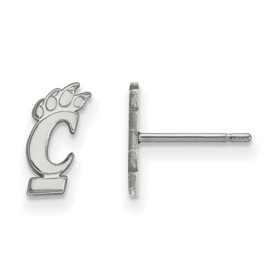 University of Cincinnati Extra Small Post Earrings Sterling Silver Rhodium-plated SS007UC, UPC: 886…