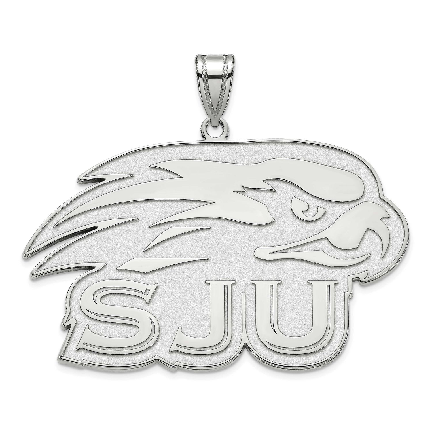 St Joseph&#39;S University Hawks Extra Large Pendant 14k White Gold 4W002SJO, UPC: 886774827308