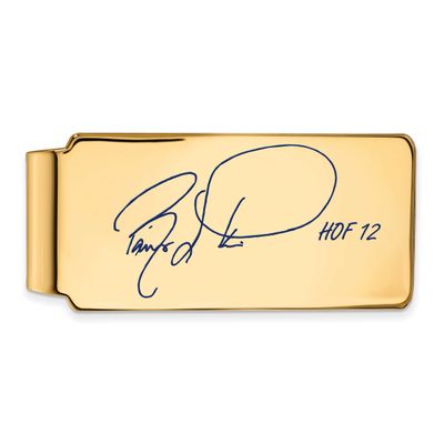 Barry Larkin Hall of Fame Signature Epoxy Money Clip Gold-plated Sterling Silver GPHF04BL12, UPC:
