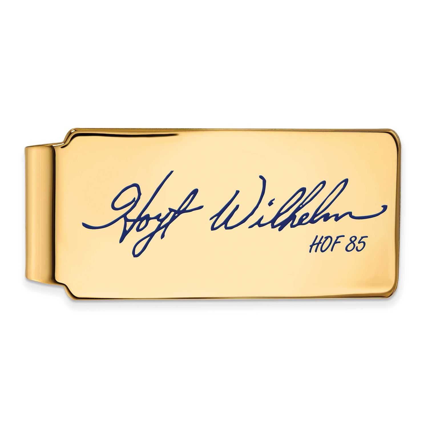 Hoyt Wilhelm Hall of Fame Signature Epoxy Money Clip Gold-plated Sterling Silver GPHF04HW85, UPC:
