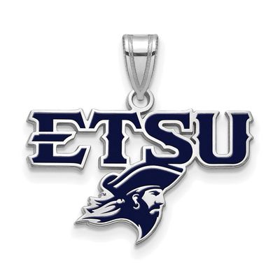 Enameled East Tennessee State U. Medium Pendant Sterling Silver SS009ETS, UPC: