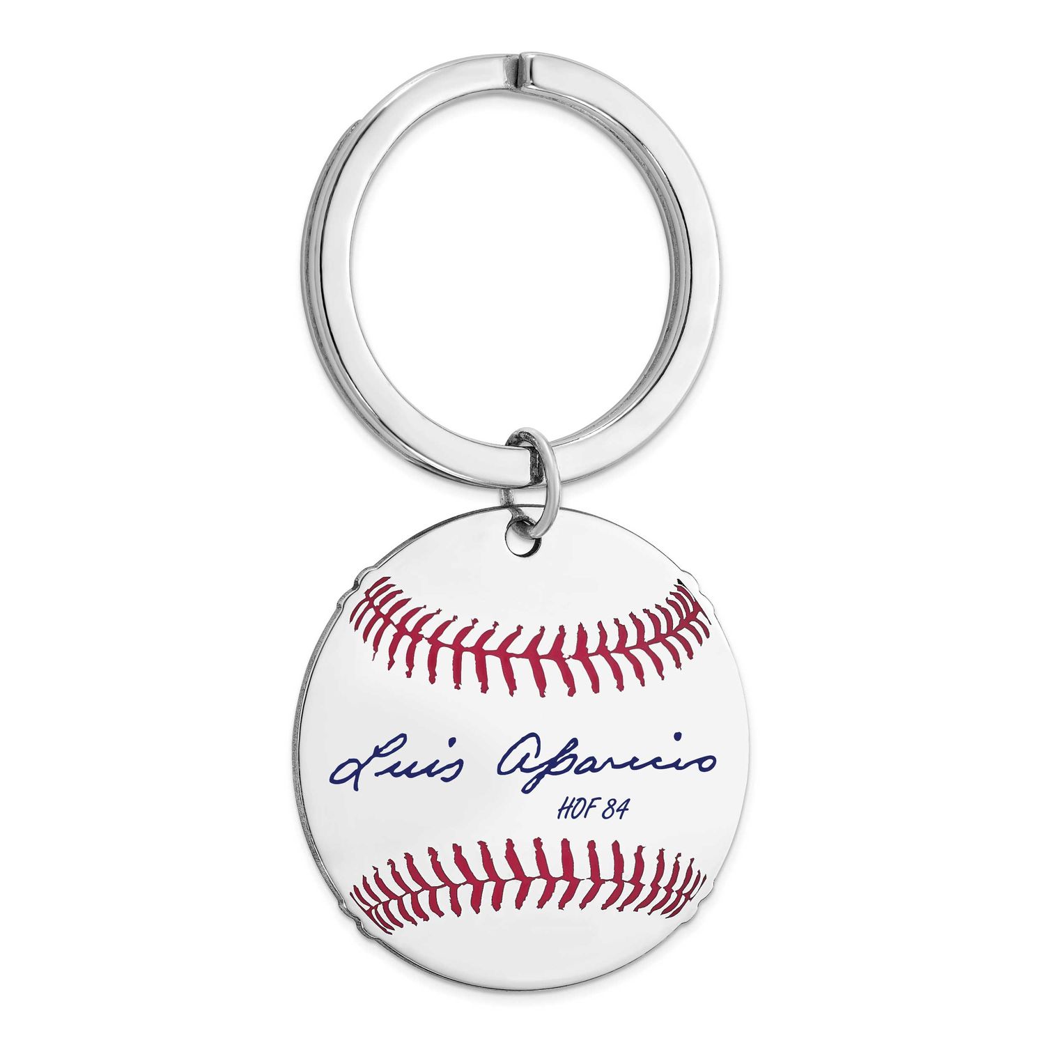 Luis Aparicio Hall of Fame Signature Epoxy Baseball Keychain Sterling Silver SSHF03LA84, UPC: