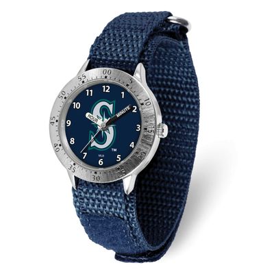 MLB Seattle Mariners Youth Tailgater Nylon Strap Quartz Time Teaching Watch Gametime XWM3229, UPC: …