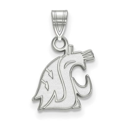 Washington State University Cougar Small Pendant Sterling Silver Rhodium-plated SS001WAS, UPC: 8867…