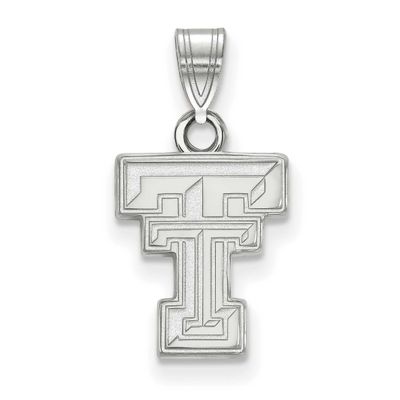 Texas Tech University T-T Small Pendant 14k White Gold 4W002TXT, UPC: 886774827513