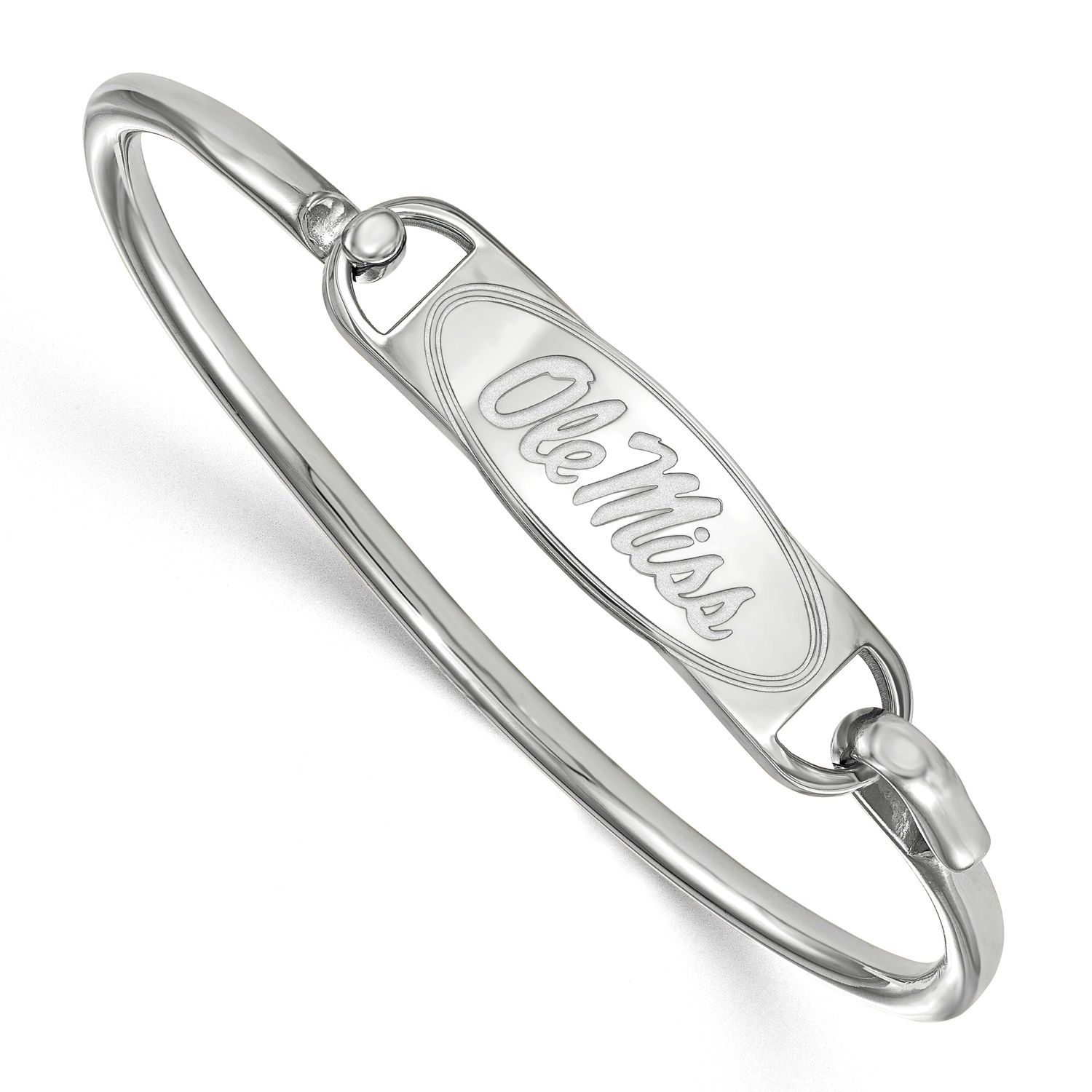 University of Mississippi Bangle Sterling Silver Rhodium-plated SS021UMS-7, UPC: 886774712345