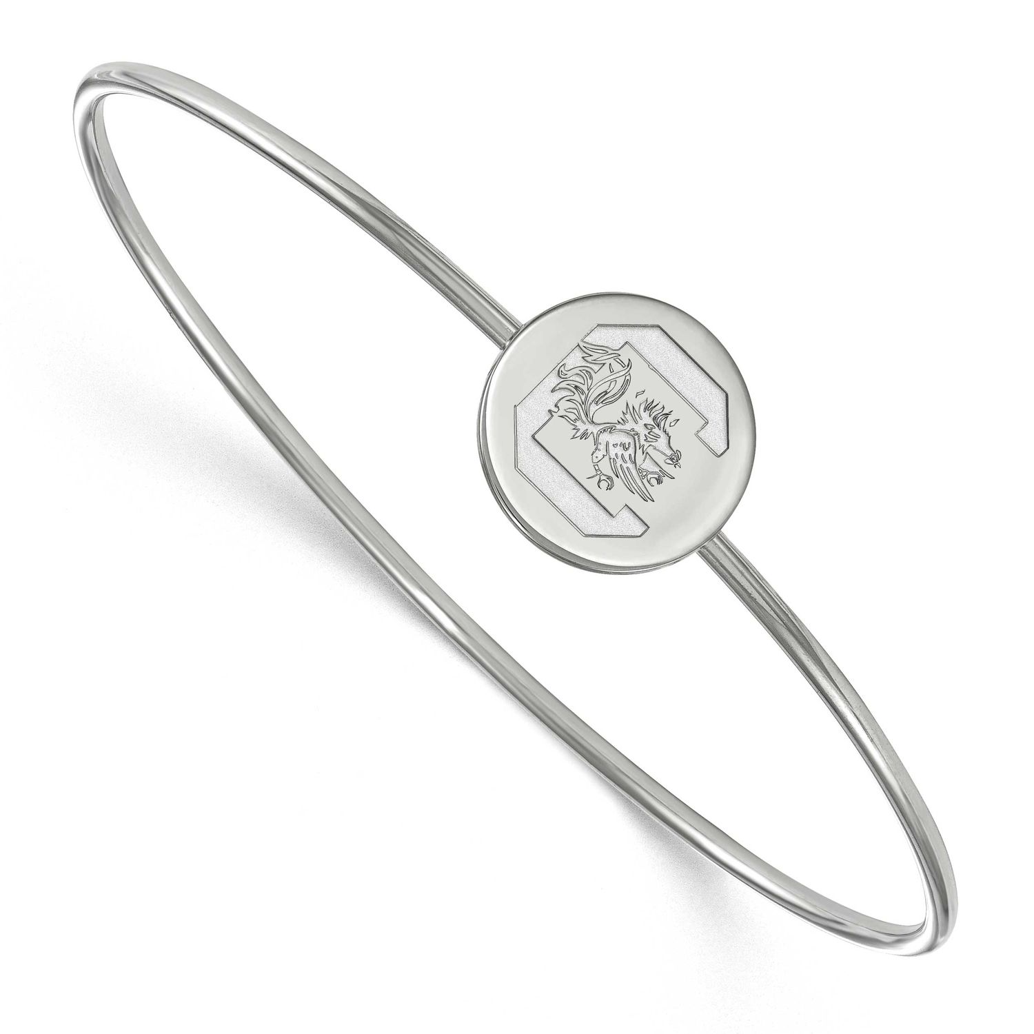 University of South Carolina Slip On Bangle Sterling Silver Rhodium-plated SS014USO-7, UPC: 8867747…