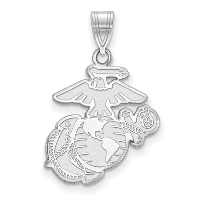Large U.S. Marine Corps Pendant Sterling Silver Rhodium-plated SS003USMC, UPC: 191101484155