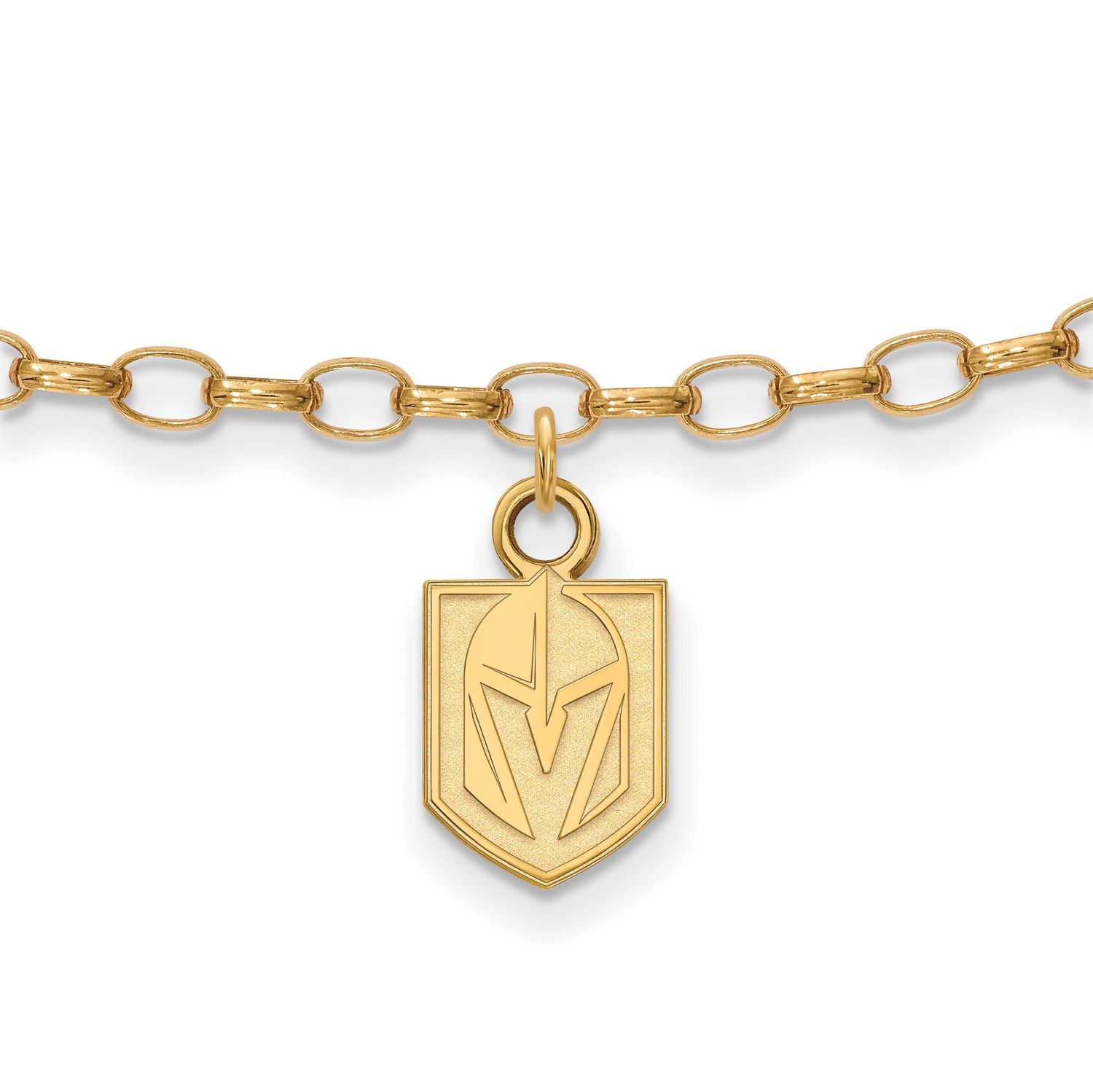 Vegas Golden Knights Anklet Gold-plated Sterling Silver GP024VGK, UPC: 191101487200